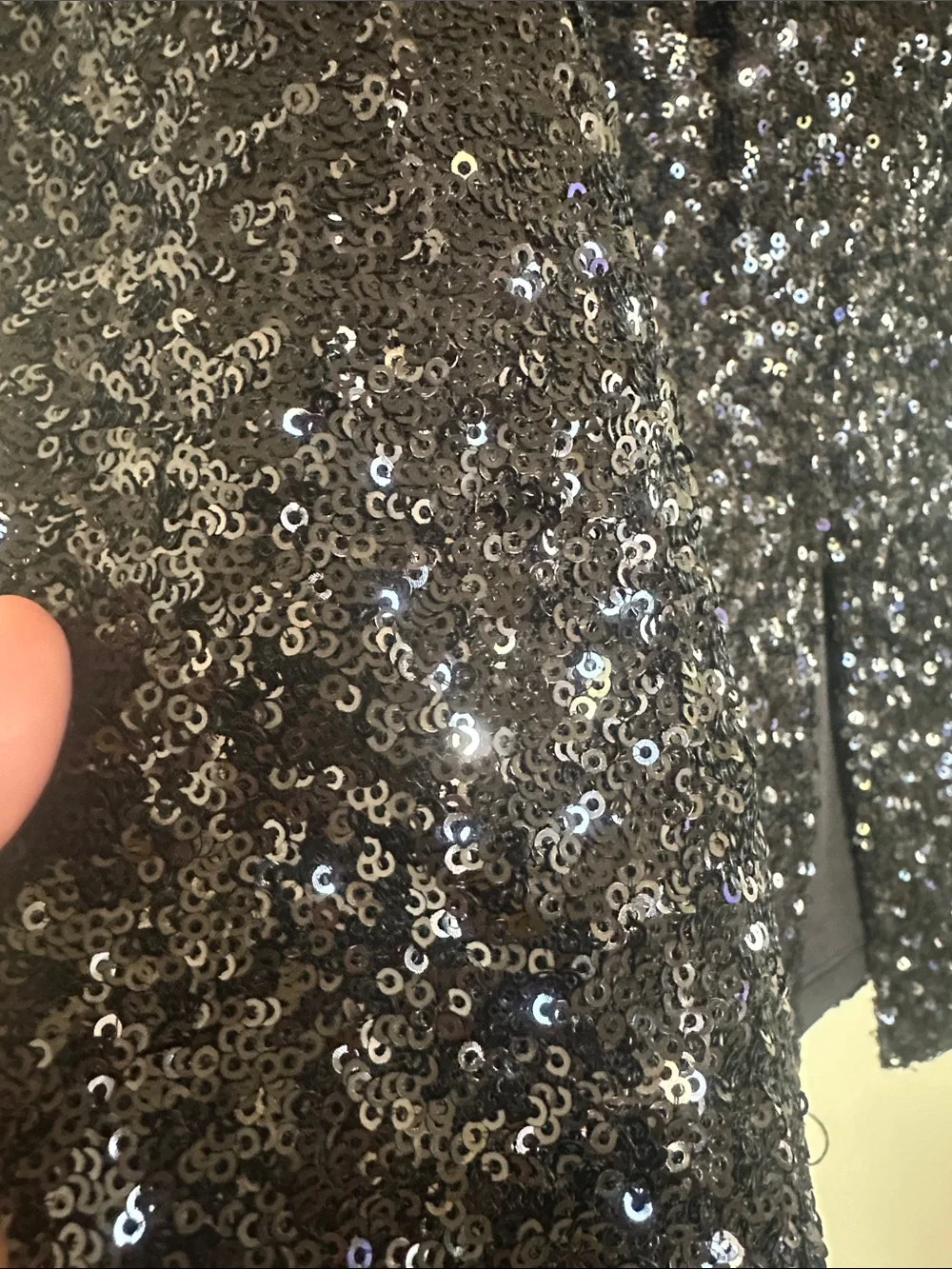 Express Black Sequin Pencil Skirt